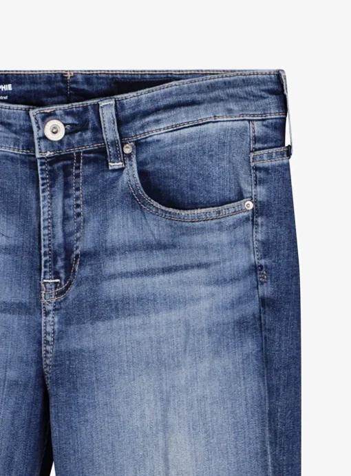 Jeans sophie bootcut mid blauw | DELSCHER. Fashion