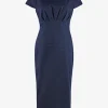 Jurk amy katoen linnen blauw | DELSCHER. Fashion