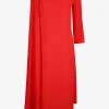 Jurk astrid crepe rood | DELSCHER. Fashion