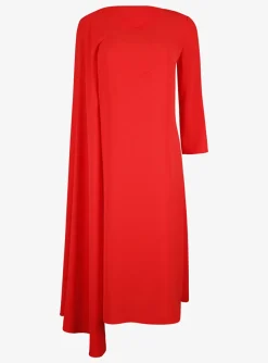 Jurk astrid crepe rood | DELSCHER. Fashion