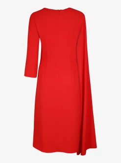 Jurk astrid crepe rood | DELSCHER. Fashion