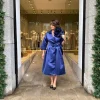 Jurk byka couture blauw | DELSCHER. Fashion