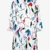 Jurk cada wit bloem dessin | DELSCHER. Fashion