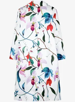 Jurk cada wit bloem dessin | DELSCHER. Fashion