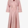 Jurk Cuba poeder roze met ceintuur | DELSCHER. Fashion