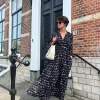 Jurk Urbania dessin zwart | DELSCHER. Fashion