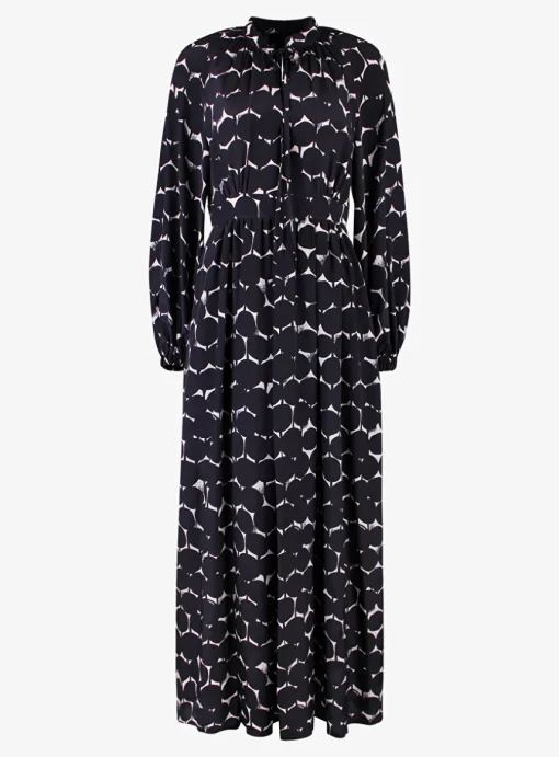Jurk Urbania dessin zwart | DELSCHER. Fashion