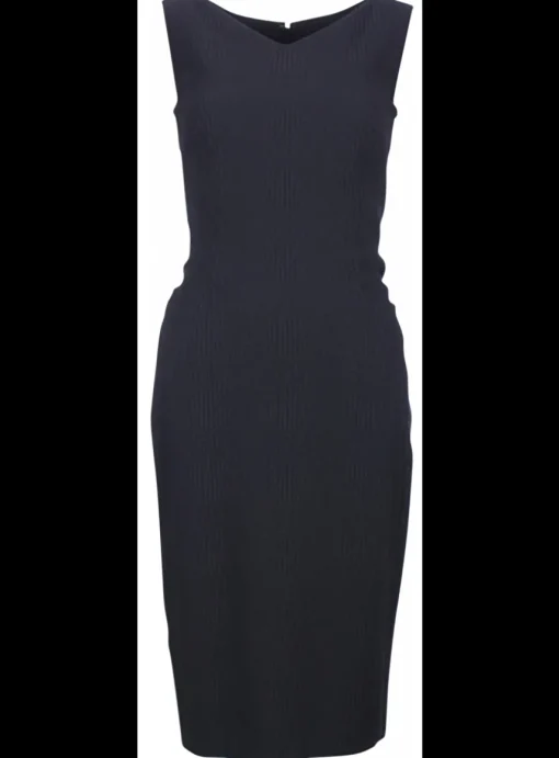 jurk zwart ingeweven ruit | DELSCHER. Fashion