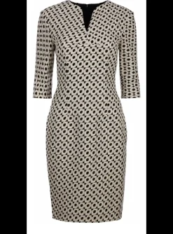 Jurk zwart wit pailletten | DELSCHER. Fashion