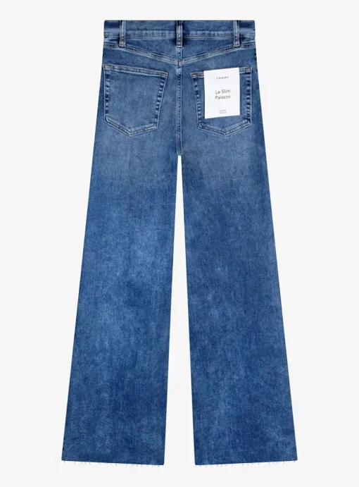Le slim palazzo jeans blauw | DELSCHER. Fashion