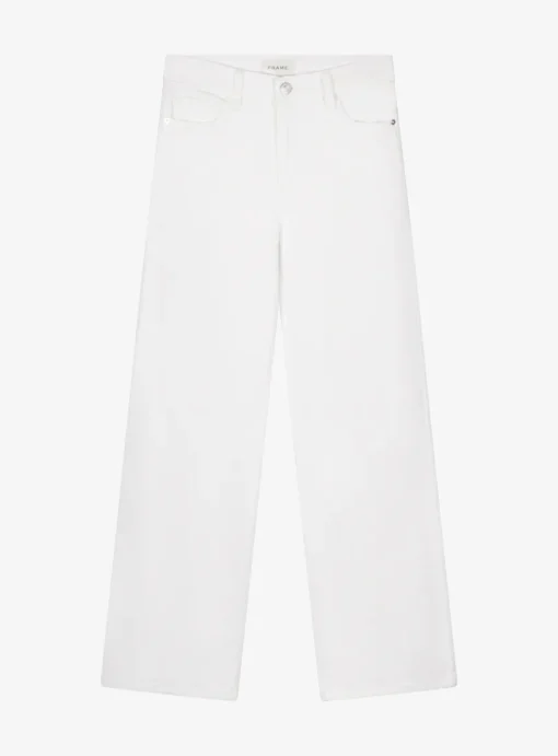 Le slim palazzo jeans wit | DELSCHER. Fashion