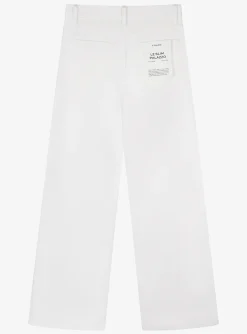 Le slim palazzo jeans wit | DELSCHER. Fashion