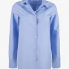 Lenon blouse lichtblauw | DELSCHER. Fashion