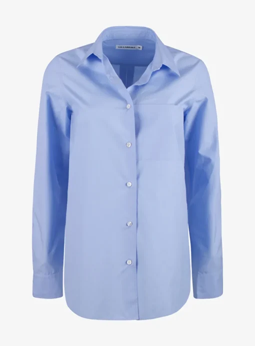 Lenon blouse lichtblauw | DELSCHER. Fashion