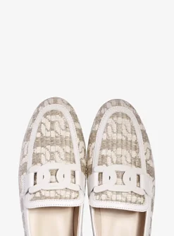Loafer beige logo dessin offwhite beige | DELSCHER. Fashion
