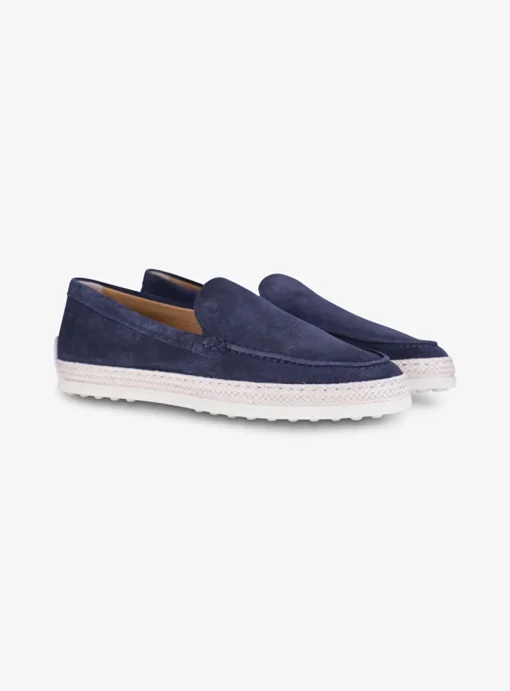 Loafer Gomma suede marine | DELSCHER. Fashion