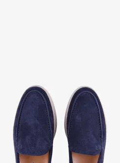 Loafer Gomma suede marine | DELSCHER. Fashion