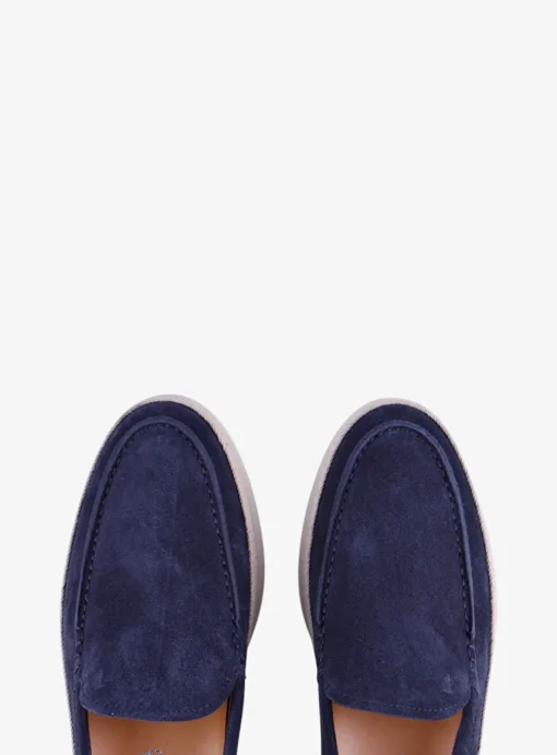 Loafer Gomma suede marine | DELSCHER. Fashion