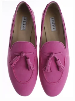 loafer nubuck fuchsia | DELSCHER. Fashion