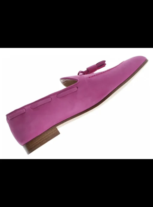 loafer nubuck fuchsia | DELSCHER. Fashion