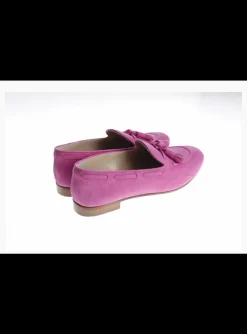loafer nubuck fuchsia | DELSCHER. Fashion