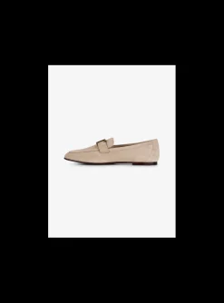 Loafer suede met mat goud logo | DELSCHER. Fashion