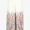 Midi rok wit met print onderkant | DELSCHER. Fashion