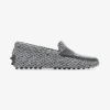 Mocassin blauw grijs boucle teddy | DELSCHER. Fashion