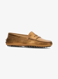 Mocassin brons leder | DELSCHER. Fashion