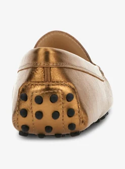 Mocassin brons leder | DELSCHER. Fashion