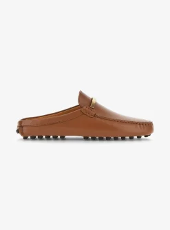 Mocassin cognac met open hiel | DELSCHER. Fashion