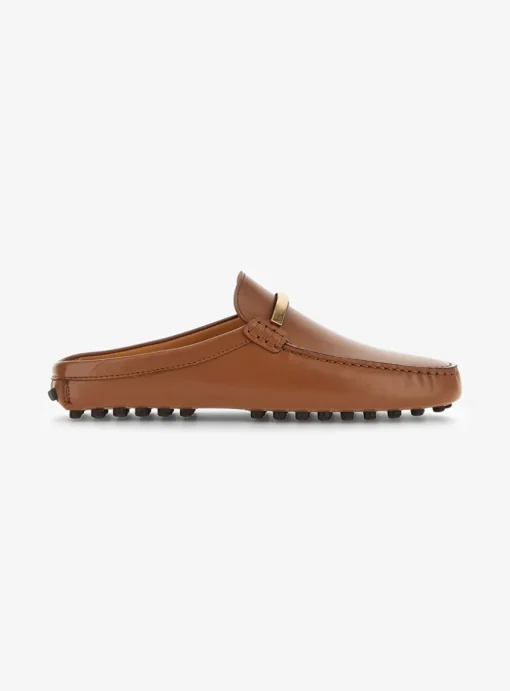 Mocassin cognac met open hiel | DELSCHER. Fashion