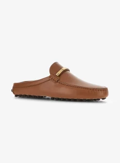 Mocassin cognac met open hiel | DELSCHER. Fashion