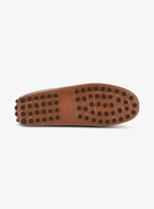 Mocassin cognac met open hiel | DELSCHER. Fashion