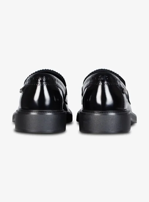 Mocassin grove zool brogues zwart | DELSCHER. Fashion