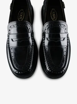 Mocassin grove zool brogues zwart | DELSCHER. Fashion