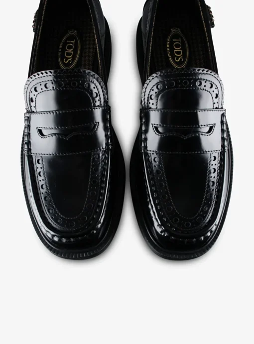 Mocassin grove zool brogues zwart | DELSCHER. Fashion