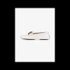 Mocassin leder wit mat goud logo en nopjes zool | DELSCHER. Fashion
