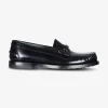 Mocassin leder zwart | DELSCHER. Fashion
