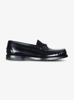Mocassin leder zwart | DELSCHER. Fashion