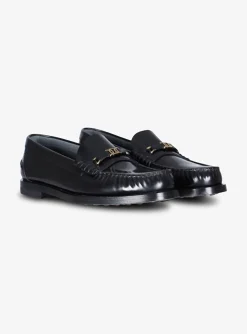 Mocassin leder zwart | DELSCHER. Fashion