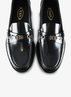 Mocassin leder zwart | DELSCHER. Fashion