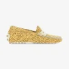 Mocassin pastel geel boucle teddy | DELSCHER. Fashion