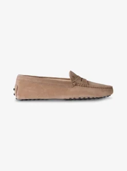 Mocassin suede beige | DELSCHER. Fashion