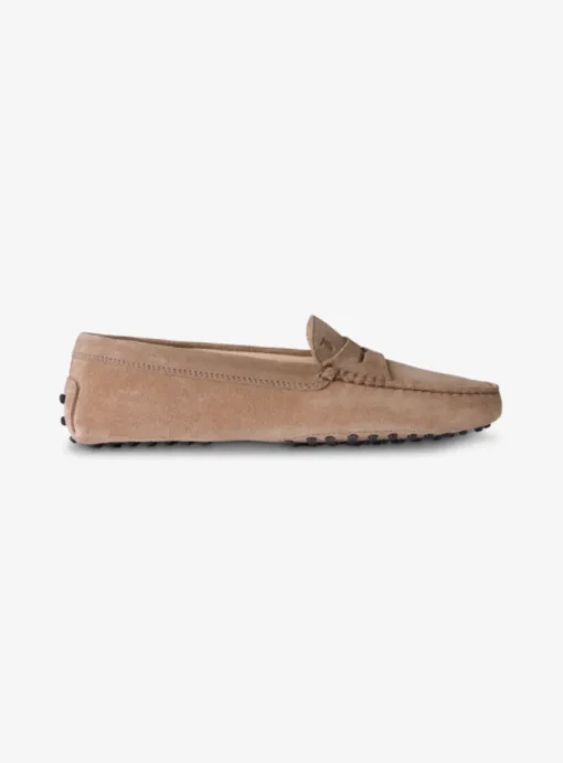 Mocassin suede beige | DELSCHER. Fashion