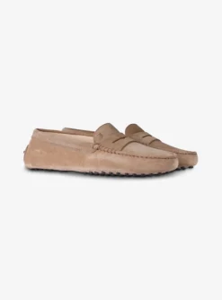 Mocassin suede beige | DELSCHER. Fashion