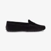 Mocassin suede zwart | DELSCHER. Fashion