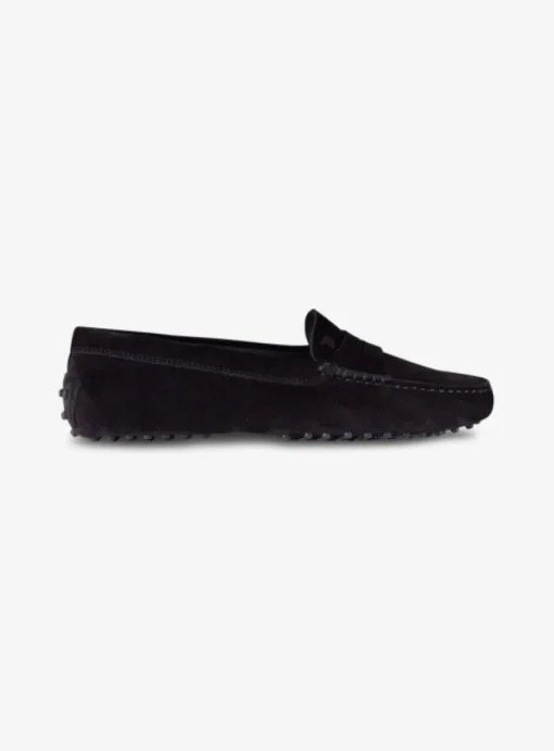 Mocassin suede zwart | DELSCHER. Fashion