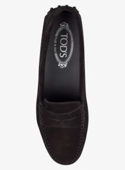 Mocassin suede zwart | DELSCHER. Fashion