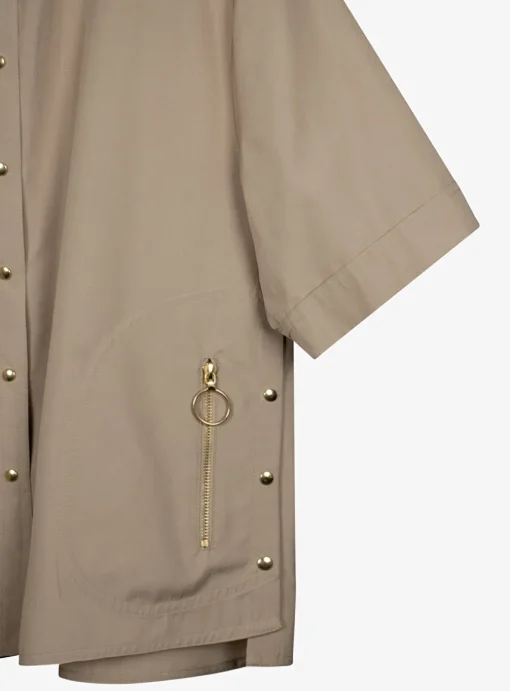 Pak pantalon en blouse camel | DELSCHER. Fashion